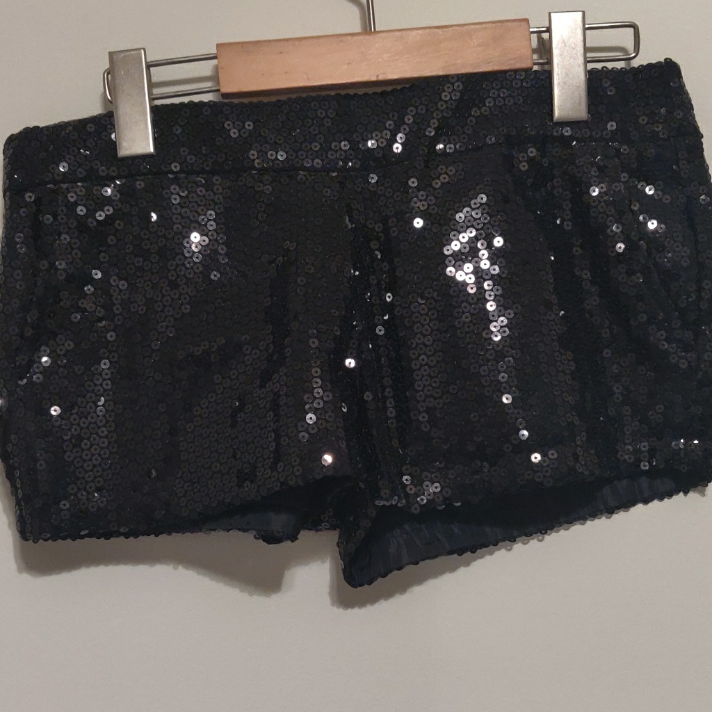 Black Sequin Shorts